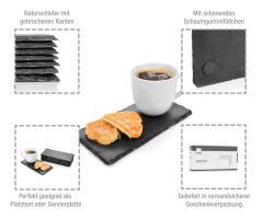 S&auml;nger Schieferplatten Set Biscuit 20x10 cm 6 teilig
