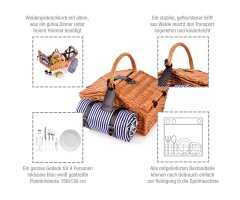 SÄNGER Picknickkorb Sylt 24 teilig für 4 Personen