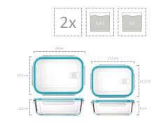 S&auml;nger Frischhaltedosen Set aus Glas 12er Set