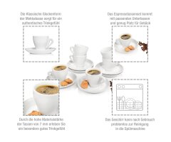 SÄNGER Espressotassen Set New Port 12 teilig für 6 Personen