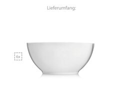 S&auml;nger Salatschalen-Set Sunfort 18 cm 6 teilig Porzellan 1,1 l