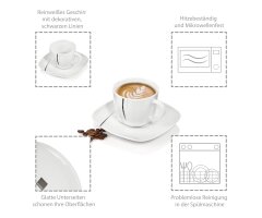 SÄNGER Kaffeeservice Bilgola Black Lines 12 teilig für 6 Personen