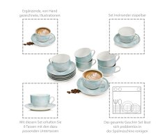 SÄNGER Kaffeetassen Set Sarti 12 teilig für 6 Personen