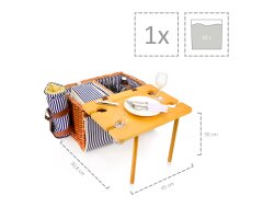 S&Auml;NGER Picknickkorb Borkum mit integriertem Tisch 24 teilig f&uuml;r 4 Personen