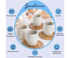 SÄNGER Espressobecher Set Santorini 4 teilig